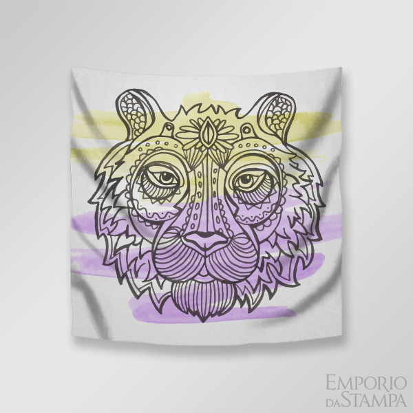Pareô personalizado em malha de poliéster 140x140